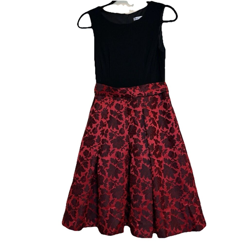 Black Red Fit And Flare Formal Party Dress Cocktail Holiday Valentines